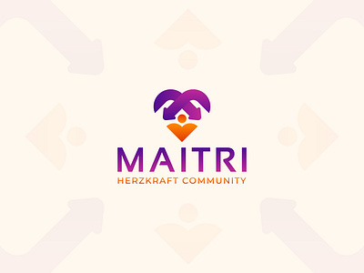 Maitri Spiritual Logo Design brand logo branding business logo colorful logo company logo creative logo design logo logo art logo concept logo design logo tipo logo type logos modern logo professional logo spiritual logo