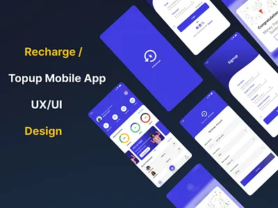 Topup / Mobile Recharge App UX UI Design animation ap design app branding design graphic design logo mobile mobile recharge app motion graphics protoypes topup topups ui ui design ux ux research ux ui wireframes