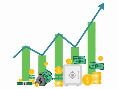 Illustration vector graphic of money chart. design