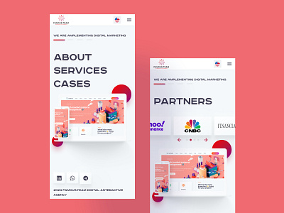 FamousTeam - Interactive Agency design homepage illustration interface logo ui ux
