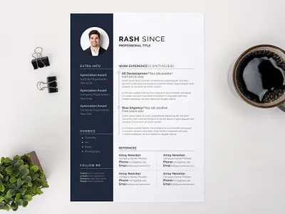 Resume with cover letter 3d animation branding cv graphic design motion graphics resume ui