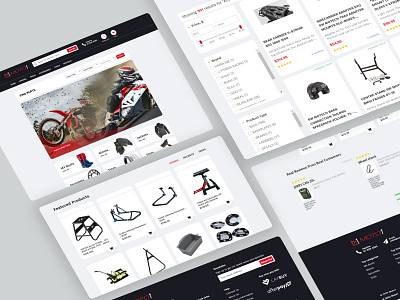 Moto1 - Shopify accessories bike brightness design ecommerce landingpage shopify ui webdesign website
