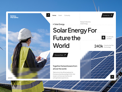 Solar Energy Website - Solary design eco power green green energy layout renewable energy solar energy typography ui user interface ux web design website