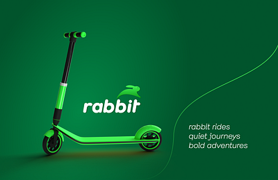 Rabbit app branding design electric graphic design illustration logo product design rabbit scooter typography ux