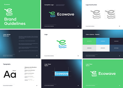Ecowave Brand Guidelines, style guide book, brand book, logo brand brand book brand guide brand guidelines brand identity brand manual brand strategy brand style guide brandbook branding branding identity guidelines corporate identity e logo guidelines logo logo design logo style guide modern logo style guide visual identity