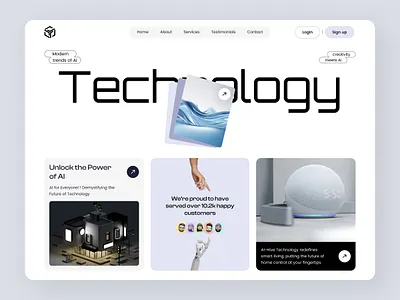 IntelliTech - AI Landing Page UI Design ai artificial intelligence creative design intelligence landing page machine learning site tech technology ui uidesign uiux ux uxdesign web web design website