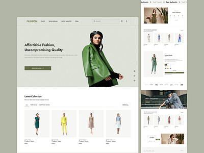 Landing Page: Fashion store ecommerce fashion figma landing page ui ux web design