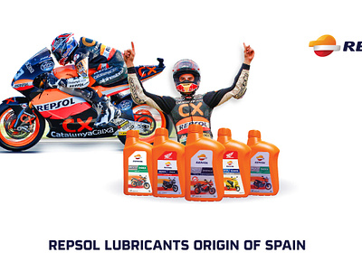 Repsol Engien Oil Lubricants Social Media Banner Design branding graphic design logo ui