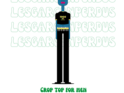 Crop top for men crop top illustration
