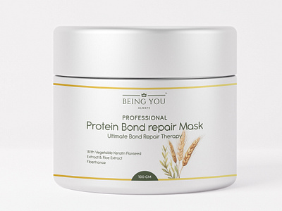 Protein Bond Repair Mask Label Design beauty products box design cosmetic cosmetic packaging label design logo design packaging pouch design product design