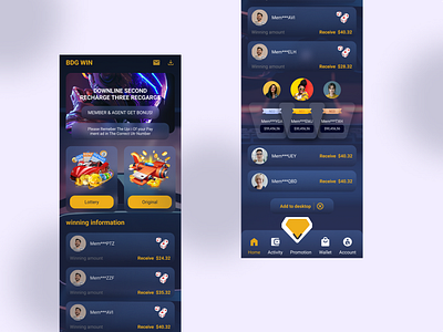 Gaming Application Design Idea application colour design figma gaming glass imagies typography ui
