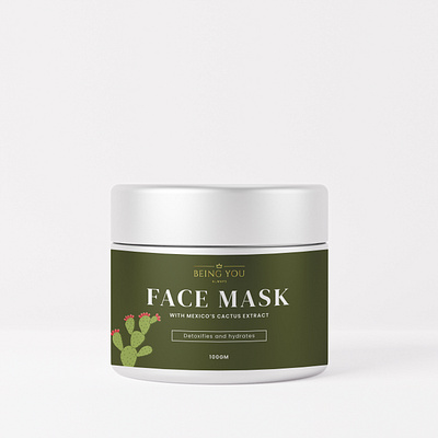 Face Mask Label Design beauty label design branding cosmetic cosmetic label design indian label design mocku woman product