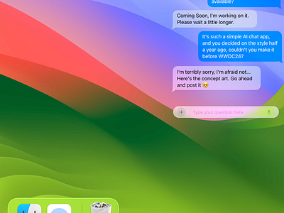 My AI Chat App for macOS (concept) ai app apple art chat concept design gpt mac macos message ui wwdc wwdc24