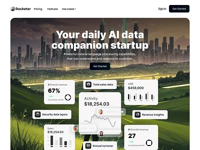 Ai data analytics SaaS Website in Webflow ai ai design data finance fintech framer marketing saas software startup uxui web design web page web ui webflow website website design website interface website ui wordpress