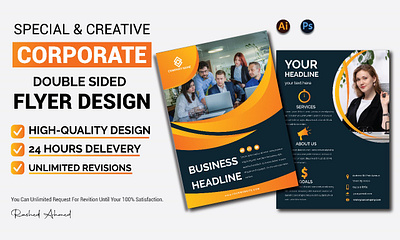 Double sided flyer design business flyer design flyer graphic design
