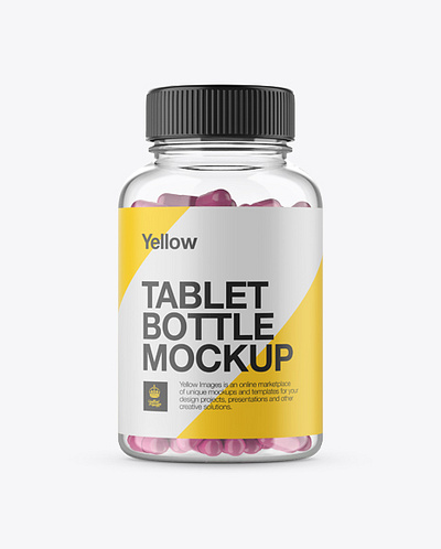 Free Download PSD Clear Capsule Bottle Mockup free mockup psd mockup designs