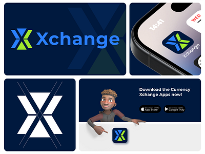 Currency exchange logo concept app icon branding currency exchange finance fintech graphic design logo minimalist logo modern logo