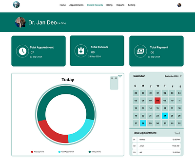 Admin panel for a dentist 3d animation branding graphic design logo motion graphics ui