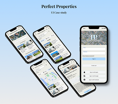 Perfect Properties - UI Case Study app bootcamp case study design real estate app responsive ui uidesign uxdesign