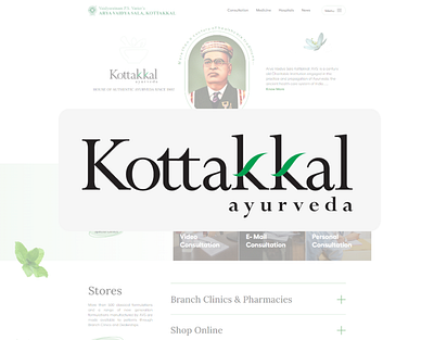 Kottakkal Ayurveda branding graphic design