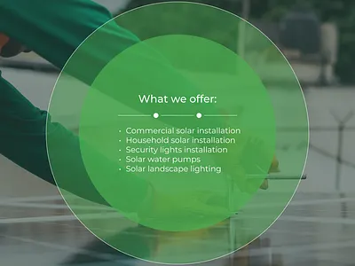 Socials post for a solar installation company graphic design