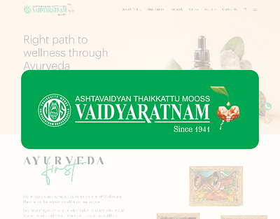 Vaidyaratnam Oushadhasala branding design graphic design illustration