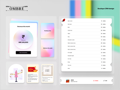 Ombre - Design Elements boutiquemanagement branding businesssolution figma ombresystem uiux