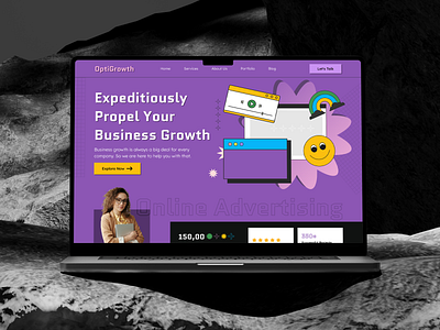 Digital Agency Homepage Design - OptiGrowth agency agency landing page agency website branding company company website creative agency digital digital agency digital art digital marketing digital marketing agency homepage landing page marketing marketing agency seo seo agency start up website