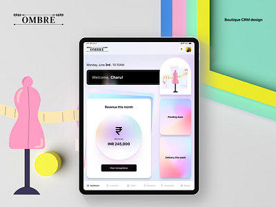 Ombre - Design Concept boutiquemanagement branding businesssolution figma ombresystem uiux