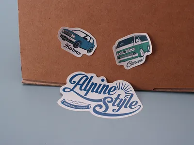 Alpine Style Custom Die-Cut Stickers UK artwork branding business branding custom stickers die cut stickers illustration logo logo design printing sticker printing sticker shop stickers