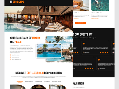 Landing Page for Sunscape Hotel & Resort dailyui design design inspiration hotel landing page resort ui ui ux ux