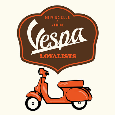 Vespa Driving Club badge design / vespa illustration badgedesign badgeexploration badgeinspiration graphicdesign illustration logodesign vespa