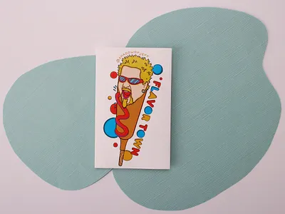 Flavor Town Custom Die-Cut Stickers USA artwork brand branding custom stickers illustration kiss cut stickers labels logo logo design printing sticker printing sticker shop stickers