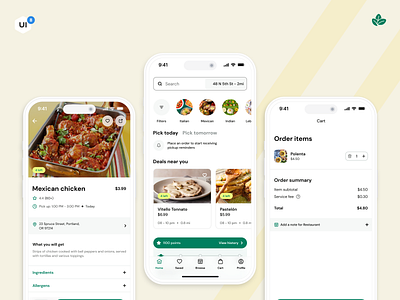Bite Deals - Food saving app design food food app food saving app happy hour meal mobile mobile app ui ux
