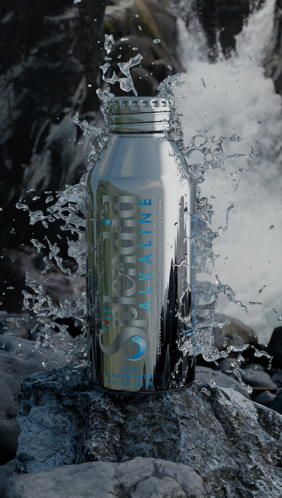 Product Ads | Water Motion - Splendid 3d 3d animation 3d modelling 3d render ads blender branding design graphic design liquid motion graphics product ads product visualization simulation water