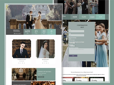 Sage Green - Wedding Invitation Website design elegant invitation invitation landing page invitation online invitation web invitation website landing page marriage married website minimalist rsvp sage green ui wedding wedding homepage wedding invitation website wedding landing page wedding web wedding website