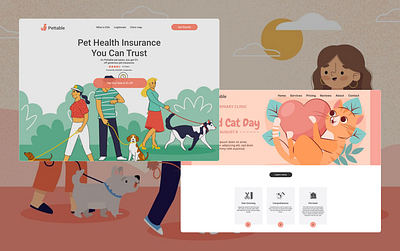 Pet care service website. ui