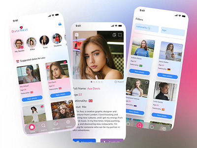 App-Date Nest❤️ app date app design mobile uiux