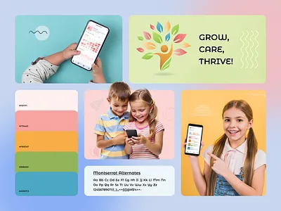 App Branding & UI Identity for Kids Development app branding childrens design figma graphic design kids kids self development app ui ui design ux web design