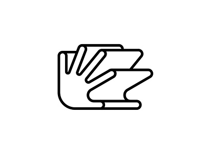 Hand branding concept graphic design hand identity logo mark minimal simple symbol