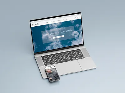 Clothing Store | REINE | E-commerce blue branding clothing design e commerce graphic design logo mockup online store suits typography ui ux