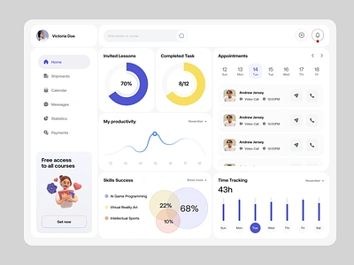 Tasks management system activities appointment charts dash dashboard dashboard ui dashboard ux management system tasks team training ux system