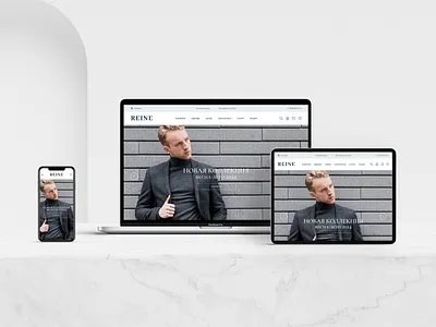 Clothing Store | REINE | E-commerce blue branding clothing e commerce graphic design logo mockup online store typography ui ux white