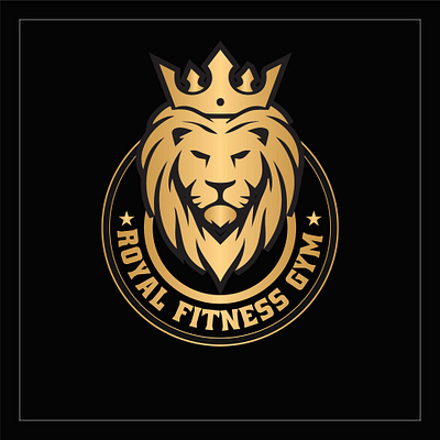 Logo Design For Royal Fitness Gym fitness gym illustrator india logo vector