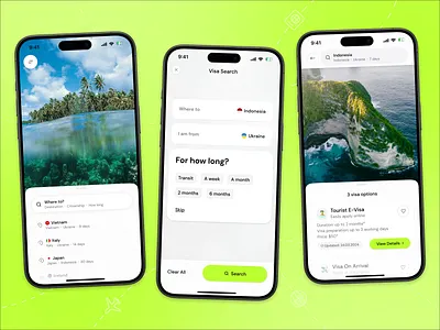 Mobile App Design: Visa Info Provider mobile app mobile app design modal patterns search flow search mobile apps ui ui design ui ux design ux design visa app