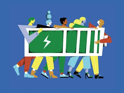 Harvard Business Review - Collaboration without burnout burnout business character collaboration editorial harvard illustration illustrator magdaazab people working