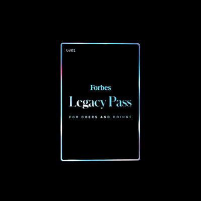 Forbes Legacy Pass 3d animation blender branding c4d dark mode motion pass spline splinetool threejs ticket web design web3
