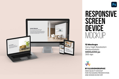 Responsive Screen Device Mockups device devices display electronic gadget isolated isolation laptop mobile mock mockup monitor pc phone realistic responsive responsive screen device mockups screen