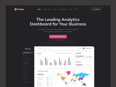 Business Analytics Website Design analytics branding logo saas ui