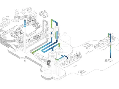 Isometric illustration and animation - CO2 storage adobe aftereffects adobe illustrator animation design gif illustration isometric vector